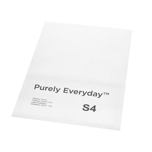Purely Everyday A4 Single Integrated Label S4 One Integral Hotmelt Label 190 x 105mm White (Pack 1000)