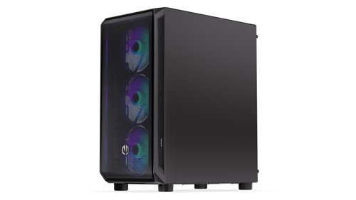 8ENDEY2A011 | PC cases are our thing. We’ve put our best solutions (including 4 Stratus 140 PWM ARGB fans) into the ARX 500 ARGB. As a result, you get one of ENDORFY’s largest cases (it’s 486x228x429 mm).The case has enough space to fit a tall cooling system (up to 179 mm), 7 fans, and most graphics cards (up to 350mm),The exterior looks cool, too - with the tempered glass window and finely perforated steel panels (front and top) that act as filters.