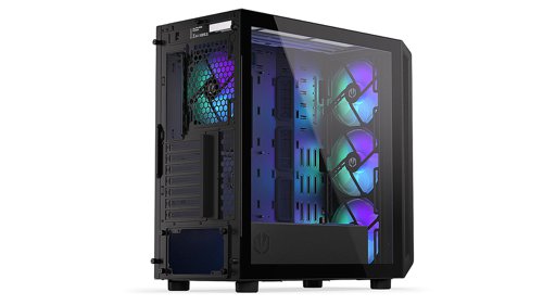 8ENDEY2A013 | We know a lot about PC cases, and it's hard to surprise us, but our eyes still light up at the sight of the Arx 700 ARGB. We’ve put the best of our knowledge and experience into it - and it sure is a winner.This is so far the largest PC case (486x228x472 mm) available with the ENDORFY logo. The Arx 700 ARGB will be a perfect fit for your components - such as a tall cooling system (up to 179 mm), 8 fans (including 4 Stratus 140 PWM ARGB which you get for a good start) and virtually any available graphics card (up to 410 mm). It also keeps them in a light draft - thanks to the mesh panels on the front and top.