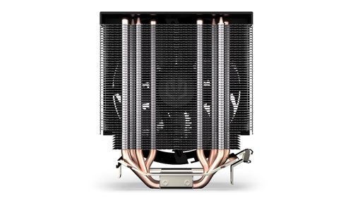 8ENDEY3A004 | The Spartan 5 MAX ARGB is only 14.6 cm tall, but it could easily compete against others in a competition - all thanks to a 120 mm Fluctus 120 PWM ARGB fan. We mounted it on a densely finned heatsink with four heat pipes, so you can squeeze the last drop from the CPU without worrying about it running hot. Simply mount it (the Spartan 5 MAX ARGB works with most sockets, from older ones like AM2 and LGA1156 to AM5 and LGA1851) and you're good to go.