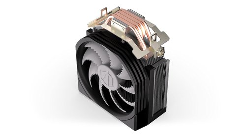 8ENDEY3A004 | The Spartan 5 MAX ARGB is only 14.6 cm tall, but it could easily compete against others in a competition - all thanks to a 120 mm Fluctus 120 PWM ARGB fan. We mounted it on a densely finned heatsink with four heat pipes, so you can squeeze the last drop from the CPU without worrying about it running hot. Simply mount it (the Spartan 5 MAX ARGB works with most sockets, from older ones like AM2 and LGA1156 to AM5 and LGA1851) and you're good to go.