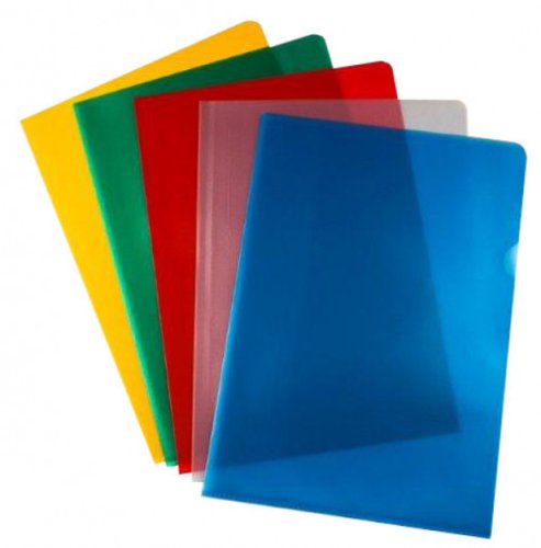 ValueX Cut Flush Folder Polypropylene A4 120 Micron Assorted Colours (Pack 50) - 400198025