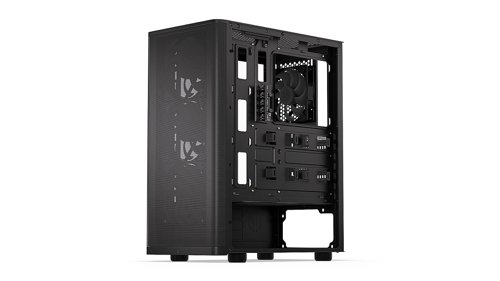 8ENDEY2A014 | If you're looking for a roomy (440x216x373 mm) fortress PC case for your components, the Ventum 200 ARGB is for you. Not only does it keep your components pleasantly cool, but it also looks epic.Among other things, the PC case accommodates a full ATX-size motherboard and 3x 2.5” drives (or 1x 3.5'' and 2x 2.5'' drives). Additionally, you'll able to fit a liquid cooling system with a 360 mm radiator on the front panel and a 240 mm radiator on the top. There's also room for 7 fans - including 4 Stratus 120 PWM ARGB fans you get for a good start - with the PWM splitter you can control them from a single motherboard connector.