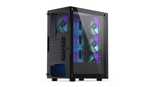 8ENDEY2A014 | If you're looking for a roomy (440x216x373 mm) fortress PC case for your components, the Ventum 200 ARGB is for you. Not only does it keep your components pleasantly cool, but it also looks epic.Among other things, the PC case accommodates a full ATX-size motherboard and 3x 2.5” drives (or 1x 3.5'' and 2x 2.5'' drives). Additionally, you'll able to fit a liquid cooling system with a 360 mm radiator on the front panel and a 240 mm radiator on the top. There's also room for 7 fans - including 4 Stratus 120 PWM ARGB fans you get for a good start - with the PWM splitter you can control them from a single motherboard connector.