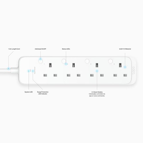 8TP10446259 | Meet MatterMatter is an industry-unifying connectivity standard that promises seamless communication among IoT devices across smart home platforms. Unleash the full potential of your smart home with Tapo Matter products.Energy MonitoringOffers comprehensive insights into your power consumption and supports setting electricity rates to estimate your energy bills; it also supports setting power thresholds and preventing overcharging of mobile phones.Zero-Crossing DetectionZero-Crossing Detection addresses relay contact welding, a key issue in smart plug failures. This technology increases the lifespan of relays by more than 9 times compared to other sockets, which means you will never have to worry about equipment damage due to relay failure again. Tapo is the first to bring this industrial-grade circuit safety control technology to consumer products.Voice ControlUse simple voice commands with Siri®, Alexa, or Google Assistant to conveniently control connected devices without leaving your spot.Schedule & TimerSet schedules to automatically turn on/off connected devices. Perfectly tailored to your lifestyle.Enjoy Easy, Friendly SetupTapo offers users multiple options to simplify configuration experiences. Use Bluetooth to easily onboard the  smart power strip with the Tapo app. Users can also set up Tapo P304M by scanning the included code with any Matter-compatible app, such as the Alexa app, Google Home app, and Apple Home app.