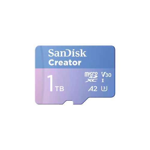 SanDisk Creator 1TB UHS-I Class 10 MicroSDXC Memory Card and Adapter