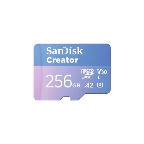 SanDisk Creator 256GB UHS-I Class 10 MicroSDXC Memory Card and Adapter