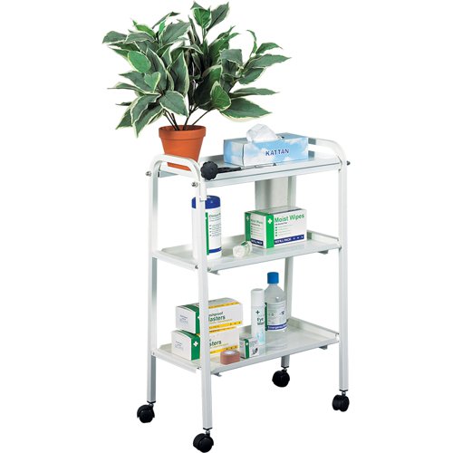 Medical Storage Trolley on Wheels 3 Tier 300x510x725mm - F839