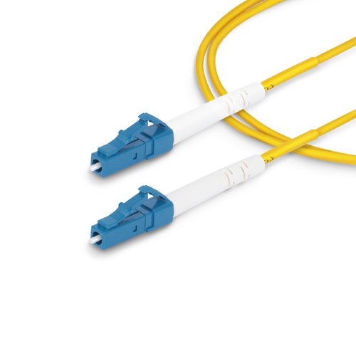 OS2 LC to LC Single Mode Simplex Fiber Optic Patch cable facilitates connectivity across 40G/100G networks. It supports Coarse Wavelength Division Multiplexing (CWDM) across an extended wavelength range of 1260-1625nm, improving channel isolation for optimal signal strength over long distances.CompatibilityConnect to single-fibre networking devices including simplex patch panels, SFP transceivers, and fibre NICs. This 9/125µm OS2 simplex single mode fibre patch cord is backward compatible with OS1 networks, ensuring a reliable connection in legacy fibre environments.Engineered for Optimal PerformancePrecision-manufactured ceramic ferrules ensure accurate fibre alignment for an insertion loss below 0.3dB. Ultra Physical Contact (UPC)-polished LC to LC fibre ends greatly improve return loss characteristics over older PC polishing techniques. The Bend Insensitive fibre core is surrounded by a layer of low refractive index material. This material reduces the amount of light that can escape the fibre cable by reflecting the light back into the fibre. The OS2 fibre patch cord is engineered for low attenuation and performance that exceeds ITU-T G652.D/G657.A1 and IEC60703-2-50 type B1.3/B6.a1 industry standards.LSZH Cable JacketHoused in a Low-Smoke Zero-Halogen (LSZH) flame-retardant jacket, the OS2 fibre cable emits low smoke and toxic fumes when exposed to extreme heat or in the event of a fire. This enables safer cable installations in areas with poor ventilation including some industrial settings, self-contained environments such as trains and aircraft, as well as residential settings where compliance with building codes must be considered.Each OS2 fibre cable is individually tested for insertion loss performance and includes a test report, for guaranteed compatibility and 100% reliability.