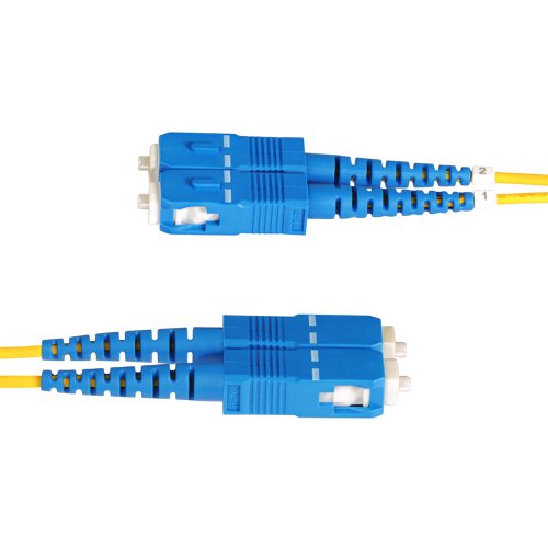 OS2 LC to SC Single Mode Duplex Fiber Optic Patch cable facilitates connectivity across 100G networks. It supports Coarse Wavelength Division Multiplexing (CWDM) across an extended wavelength range of 1260-1625nm, improving channel isolation for optimal signal strength over long distances.CompatibilityThis 9/125µm Single Mode fibre cable supports 1260-1625nm laser-optimized sources and is ideal for critical connections between servers, switches, and data centre equipment. It is backward compatible with OS1 networks, ensuring a reliable connection in legacy fibre environments.Engineered for Optimal PerformancePrecision-manufactured ceramic ferrules ensure accurate fibre alignment for an insertion loss below 0.3dB. Ultra Physical Contact (UPC)-polished LC to SC fibre ends greatly improve return loss characteristics over older PC polishing techniques. The Bend Insensitive fibre core is surrounded by a layer of low refractive index material. This material reduces the amount of light that can escape the fibre cable by reflecting the light back into the fibre. The OS2 fibre patch cord is engineered for low attenuation and performance that exceeds ITU-T G652.D/G657.A1 and IEC60703-2-50 type B1.3/B6.a1 industry standards.LSZH Cable JacketHoused in a Low-Smoke Zero-Halogen (LSZH) flame-retardant jacket, the OS2 fibre cable emits low smoke and toxic fumes when exposed to extreme heat or in the event of a fire. This enables safer cable installations in areas with poor ventilation including some industrial settings, self-contained environments such as trains and aircraft, as well as residential settings where compliance with building codes must be considered.Each OS2 fibre cable is individually tested for insertion loss performance and includes a test report, for guaranteed compatibility and 100% reliability.