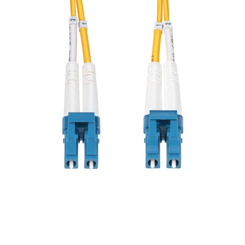 OS2 LC to LC Single Mode Duplex Fiber Optic Patch cable facilitates connectivity across 100G networks. It supports Coarse Wavelength Division Multiplexing (CWDM) across an extended wavelength range of 1260-1625nm, improving channel isolation for optimal signal strength over long distances.CompatibilityThis 9/125µm Single Mode fibre cable supports 1260-1625nm laser-optimized sources and is ideal for critical connections between servers, switches, and data centre equipment. It is backward compatible with OS1 networks, ensuring a reliable connection in legacy fibre environments.Engineered for Optimal PerformancePrecision-manufactured ceramic ferrules ensure accurate fibre alignment for an insertion loss below 0.3dB. Ultra Physical Contact (UPC)-polished LC to LC fibre ends greatly improve return loss characteristics over older PC polishing techniques. The Bend Insensitive fibre core is surrounded by a layer of low refractive index material. This material reduces the amount of light that can escape the fibre cable by reflecting the light back into the fibre. The OS2 fibre patch cord is engineered for low attenuation and performance that exceeds ITU-T G652.D/G657.A1 and IEC60703-2-50 type B1.3/B6.a1 industry standards.LSZH Cable JacketHoused in a Low-Smoke Zero-Halogen (LSZH) flame-retardant jacket, the OS2 fibre cable emits low smoke and toxic fumes when exposed to extreme heat or in the event of a fire. This enables safer cable installations in areas with poor ventilation including some industrial settings, self-contained environments such as trains and aircraft, as well as residential settings where compliance with building codes must be considered.Each OS2 fibre cable is individually tested for insertion loss performance and includes a test report, for guaranteed compatibility and 100% reliability.