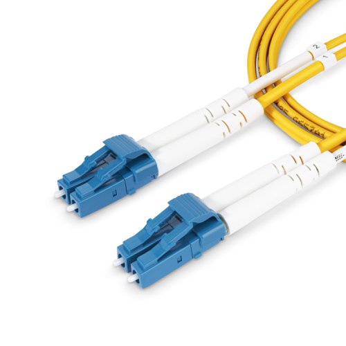 OS2 LC to LC Single Mode Duplex Fiber Optic Patch cable facilitates connectivity across 100G networks. It supports Coarse Wavelength Division Multiplexing (CWDM) across an extended wavelength range of 1260-1625nm, improving channel isolation for optimal signal strength over long distances.CompatibilityThis 9/125µm Single Mode fibre cable supports 1260-1625nm laser-optimized sources and is ideal for critical connections between servers, switches, and data centre equipment. It is backward compatible with OS1 networks, ensuring a reliable connection in legacy fibre environments.Engineered for Optimal PerformancePrecision-manufactured ceramic ferrules ensure accurate fibre alignment for an insertion loss below 0.3dB. Ultra Physical Contact (UPC)-polished LC to LC fibre ends greatly improve return loss characteristics over older PC polishing techniques. The Bend Insensitive fibre core is surrounded by a layer of low refractive index material. This material reduces the amount of light that can escape the fibre cable by reflecting the light back into the fibre. The OS2 fibre patch cord is engineered for low attenuation and performance that exceeds ITU-T G652.D/G657.A1 and IEC60703-2-50 type B1.3/B6.a1 industry standards.LSZH Cable JacketHoused in a Low-Smoke Zero-Halogen (LSZH) flame-retardant jacket, the OS2 fibre cable emits low smoke and toxic fumes when exposed to extreme heat or in the event of a fire. This enables safer cable installations in areas with poor ventilation including some industrial settings, self-contained environments such as trains and aircraft, as well as residential settings where compliance with building codes must be considered.Each OS2 fibre cable is individually tested for insertion loss performance and includes a test report, for guaranteed compatibility and 100% reliability.