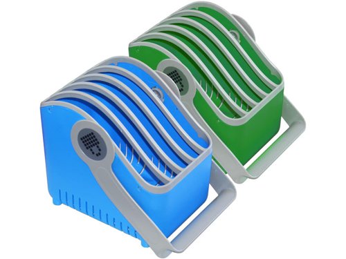 LocknCharge Set of Two Small Carry Baskets with 5 Slots for Devices up to 11 Inches