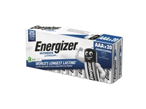 Energizer Lithium AAA Battery (Pack 20) - 454734