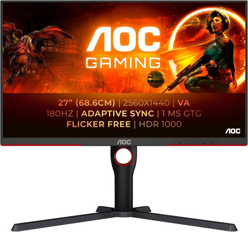 AOC G3 27 Inch 560 x 1440 Pixels Mini LED VA Panel HDMI DisplayPort Adaptive Sync Monitor