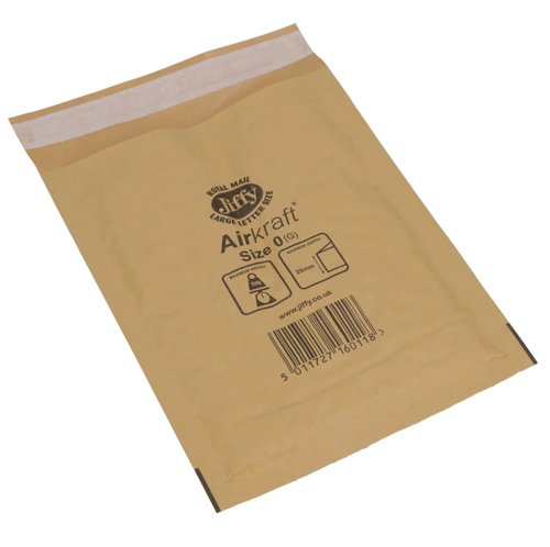 AirKraft Size 0 Bubble Lined Mailer Gold (Pack of 100) MAKC99003