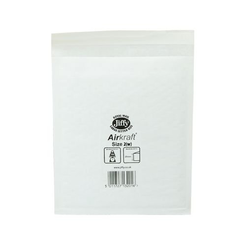 AirKraft Size 2 Bubble Lined Mailer White (Pack of 100) MAKC88005