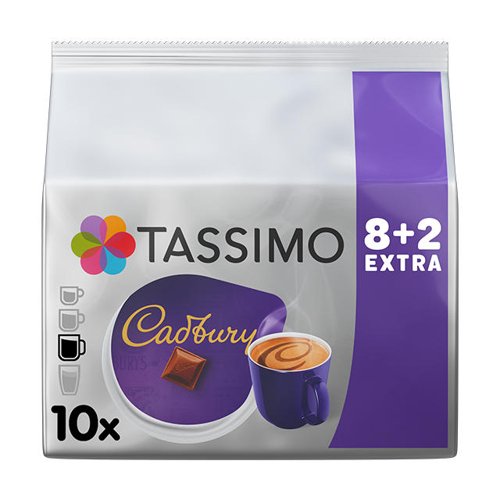 Tassimo Cadburys Hot Chocolate Pods (Pack 8 + 2 Free) - 4058265