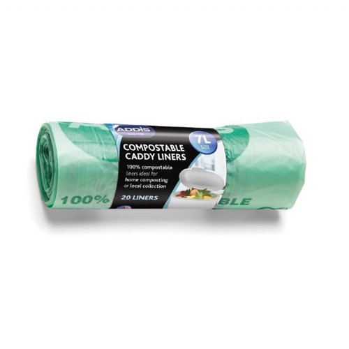 Addis Compostable Caddy Liners Green (Roll 20) - 517536