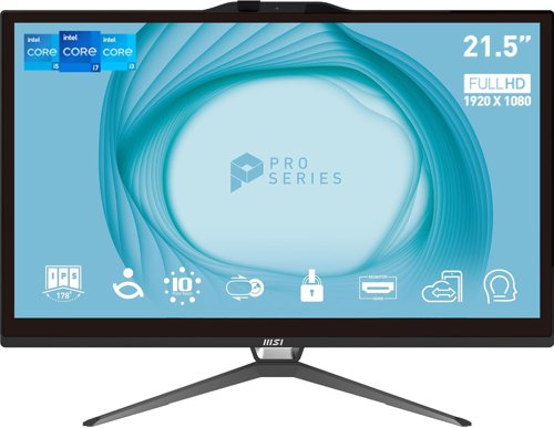 MSI Pro AP222T 13M 21.5 Inch Intel Pentium G7400 4GB RAM 128GB SSD Intel UHD Graphics 710 Windows 11 Pro All in One PC