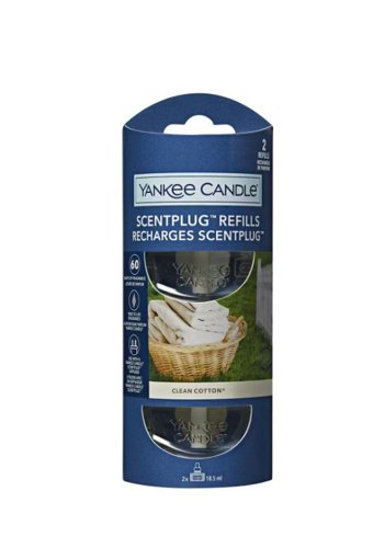 Yankee Candle Scent Plug Refill 2-Pack Clean Cotton (Pack of 4) 1723617E
