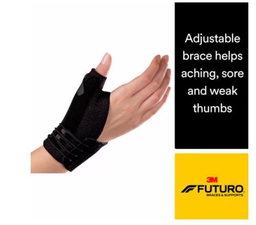 Futuro Deluxe Thumb Stabilizer Small-Medium 12.7-16.5cm Black 45843SPEI