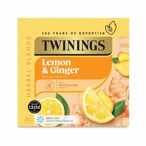 Twininngs Lemon & Ginger Loose Bags (Pack 80) - 0403392