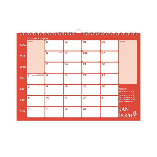 Collins Colplan A3 Memo Calendar 2026 CMC-26 - 822160
