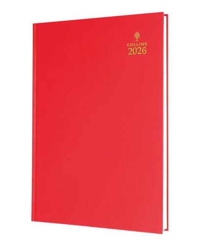 Collins 35 Desk Diary A5 Week to View 2026 Red 35.15-26 - 823311