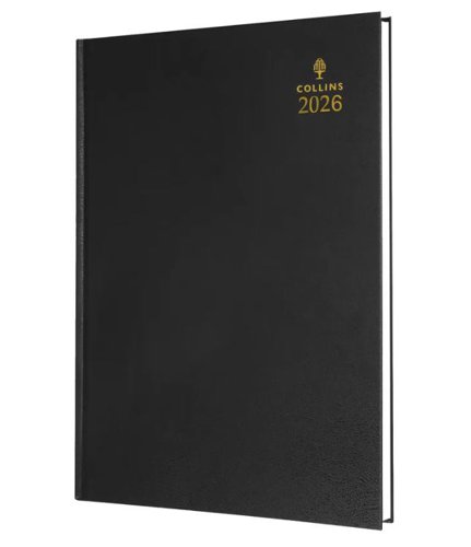 Collins 40 Desk Diary A4 Week to View 2026 Black 40.99-26 - 822179