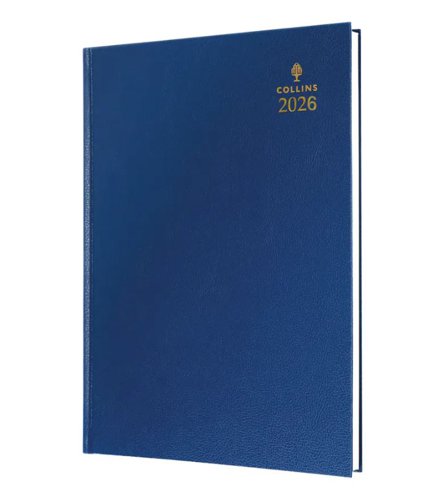 Collins 44 Desk Diary A4 Day to Page 2026 Blue 44.60-26 - 822173