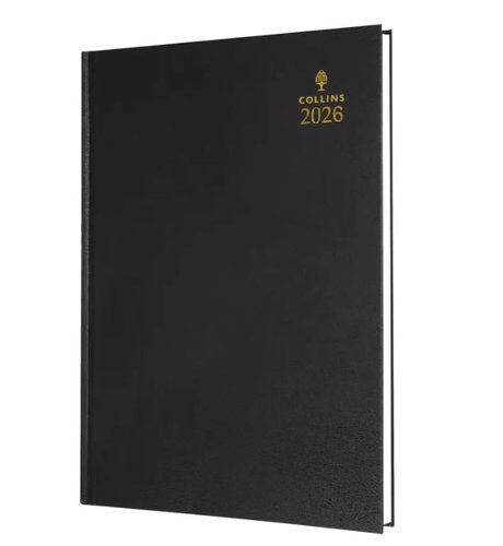 Collins 44 Desk Diary A4 Day to Page 2026 Black 44.99-26 - 822172