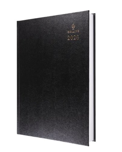 Collins 47 Desk Diary A4 2 Page Per Day 2026 Black 47.99-26 - 822171