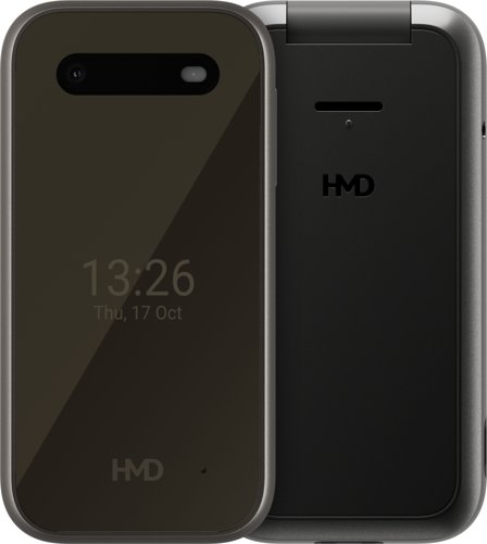 HMD 2660 Flip 2.8 Inch Dual SIM 64MB RAM 128 MB Storage Cosy Black Mobile Phone