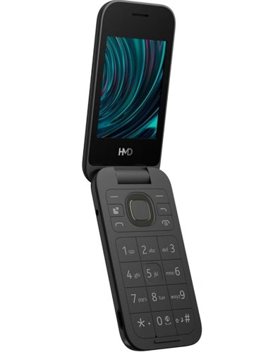 HMD 2660 Flip 2.8 Inch Dual SIM 64MB RAM 128 MB Storage Cosy Black Mobile Phone
