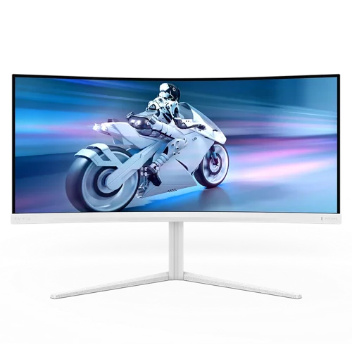 Philips Evnia 34M2C5501A 34 Inch 3440 x 1440 Pixels Wide Quad HD Fast VA HDMI DisplayPort White Curved Gaming Monitor