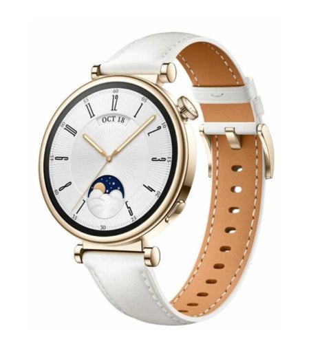 Huawei GT4 41mm 1.32 Inch AMOLED Gold with White Strap Smartwatch