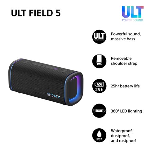 Sony ULT FIELD 5 Portable Black Bluetooth Speaker