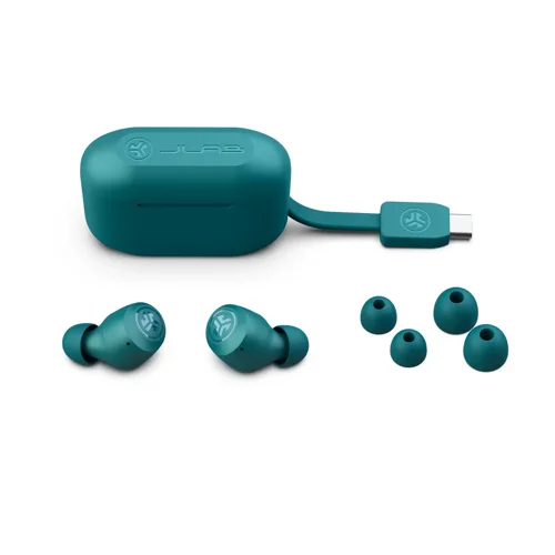 JLab Audio Go Pop ANC True Wireless Stereo Teal Earbuds with Charging Case