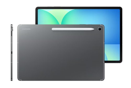 8SA10455463 | Get inspired and express yourself with the sleek, AI-powered Galaxy Tab S10 FE and Tab S10 FE+ with S Pen. Light-tone accents across details in the design add a touch of cool for a head-turning look.Search any image, video, or text on your screen. Circle, highlight, scribble, or tap to pinpoint what you're curious about, no screenshots necessary.Create, study and game away with the super-smooth performance of the Exynos 1580 processor. Experience AI-driven innovation with handy productivity features. Multitask seamlessly with large memory on both models and store what you love with up to 2TB microSD card support.Check out the high-res, clear display with crisp details and fluid 90Hz visuals. Vision Booster makes sure your views stay bright even outdoors with up to 800 nits in High Brightness Mode. Keep vibing with your onscreen content, thanks to low blue light for extra eye comfort.Thin and lightweight, it fits effortlessly into your dynamic lifestyle - and your bag, so you can carry your work and fun anywhere.With IP68-rated water and dust resistance, Galaxy Tab S10 FE and Tab S10 FE+ with S Pen are ready to follow you on your next outdoor adventure.