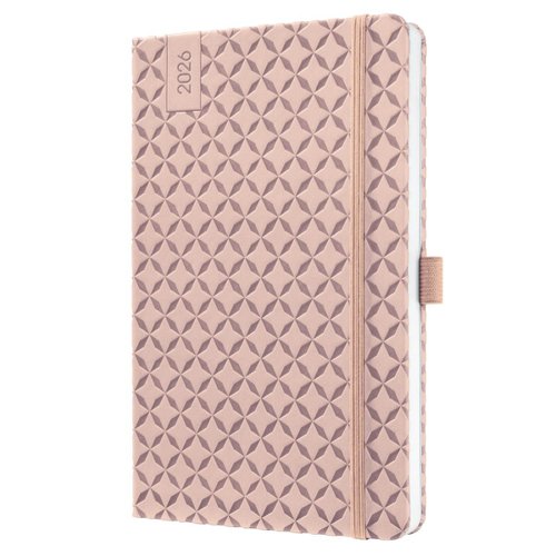 Sigel Jolie Diary 2026 A5 Week To View Pearl Rose - J6131