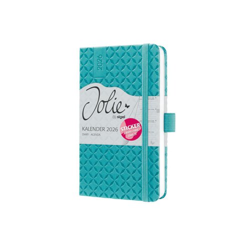 Sigel Jolie Diary 2026 A6 Week To View Aqua Green - J6102