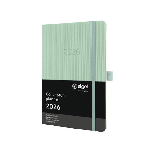 Sigel Conceptum Diary 2026 A5 Week To View Mint Green - C2638