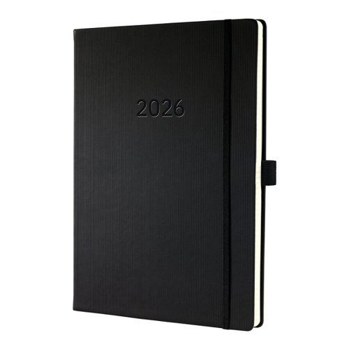 Sigel Conceptum Diary 2026 A4+ Week To View Vertical Black - C2618