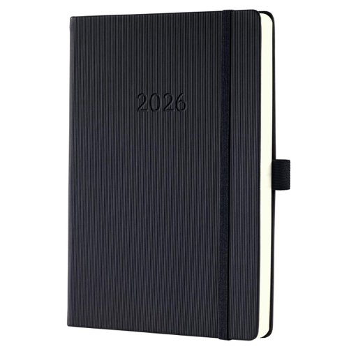 Sigel Conceptum Diary 2026 A5 Day Per Page Hardcover Black - C2610