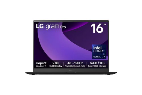 LG Gram Pro 16 OLED 16 Inch Intel Core Ultra 7 225H 16GB RAM 1TB SSD Intel Arc Graphics Windows 11 Home Notebook