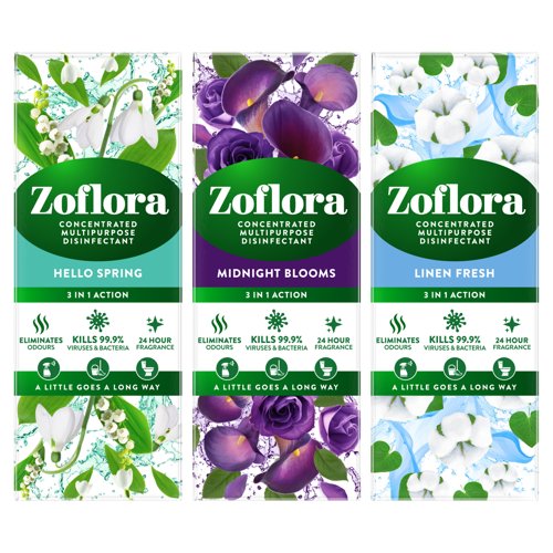 Zoflora 3 In 1 Concentrated Disinfectant 120ml Assorted Odours (Pack 12) - 22239