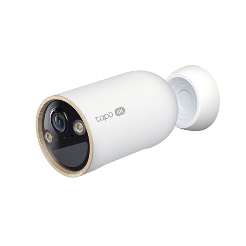 8TP10451522 | Always-on security meets 4K clarity - 4K battery-powered security WiFi camera.4K resolution has 4 x the number of pixels compared to 1080p. This results in greater image clarity, finer details, and a sharper picture. Capture license plates, smaller objects, and more with 4K. Utilising an Edge Improvement algorithm, the Tapo C460 delivers crisper edges and finer details, from facial features to text and even plant textures. With a highly sensitive starlight sensor and integrated spotlights, enjoy full-colour night vision. Enhanced colours offer improved context and detail for quicker, more accurate observations.This battery-powered Wi-Fi camera provides 100% wire-free installation. Use the magnetic base to lock on to any iron surface or mount it on the wall with wire-free versatility.With its remarkable 10,000mAh built-in rechargeable battery, Tapo C460 reduces the frequency of recharges, providing up to 200 days of uninterrupted performance on a single charge.Enjoy a maintenance-free security experience with the Tapo Solar Panel (sold separately), ensuring uninterrupted power supply.The Tapo C460 can connect to both 5 GHz and 2.4 GHz WiFi bands for range flexibility. The 5 GHz connection offers faster speeds at shorter distances while the 2.4 GHz connection provides a longer range.