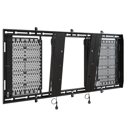 8CFAS3LD | This all-in-one configurable wall mounting system is designed to improve efficiency by streamlining installation workflow. AV professionals can increase productivity and add money to the bottom line with this new system, especially for mass rollouts.Install on any wall and neatly store AV devices with simple, unparalleled service access. Install 2-6 small devices behind the display on integrated Lever Arch storage panels.