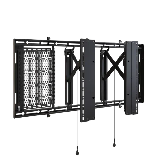 8CFAS3LD | This all-in-one configurable wall mounting system is designed to improve efficiency by streamlining installation workflow. AV professionals can increase productivity and add money to the bottom line with this new system, especially for mass rollouts.Install on any wall and neatly store AV devices with simple, unparalleled service access. Install 2-6 small devices behind the display on integrated Lever Arch storage panels.